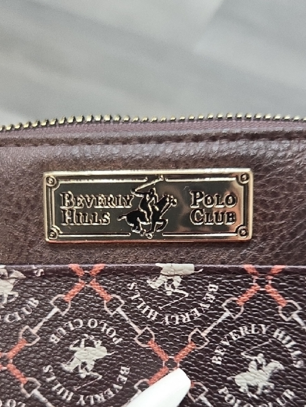 Beverly Hills Polo Club Brown Wallet with Cream and Pink Accents - Picture 4 of 6